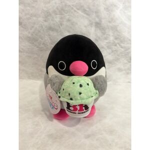 Zuru Snackles Series 2 Penguin Baskin Robbins Mint Chip Ice Cream Plush 5.5 inch